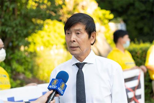 '图7：美西南法轮大法学会会长李有甫表示'