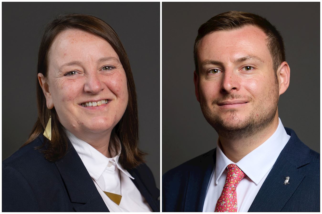 '图6:国会议员特雷西·吉尔伯特 (左) 和彼得·斯沃洛(右)'